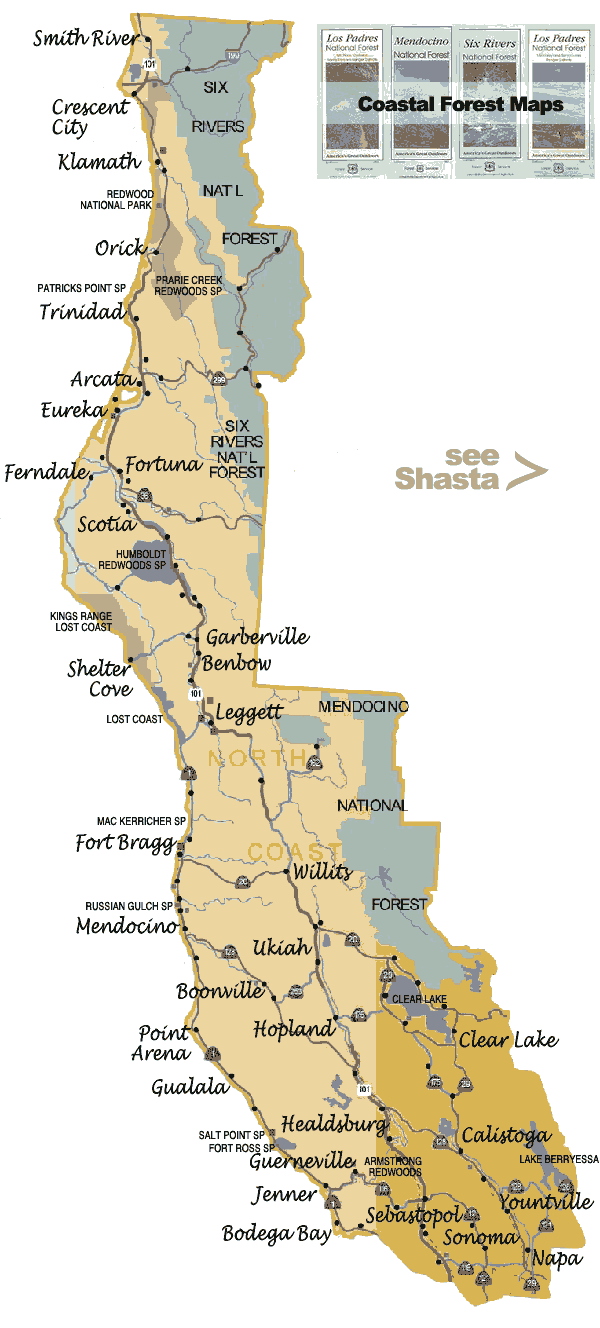 northern ca map